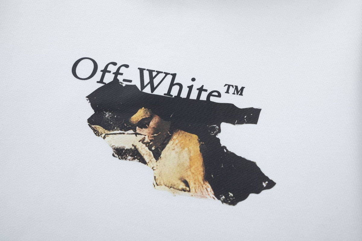 OFF-WHITE Caravaggio Graphic-Print Hoodie - White