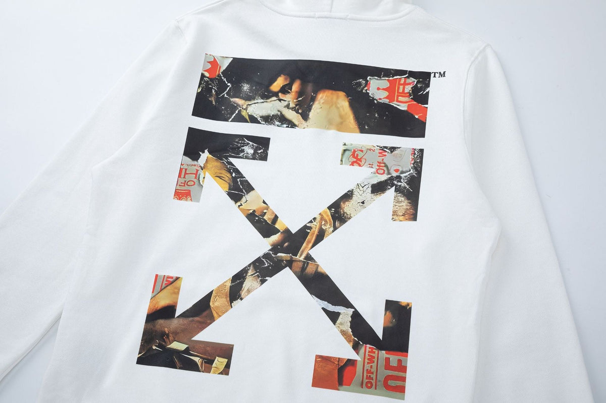 OFF-WHITE Caravaggio Graphic-Print Hoodie - White