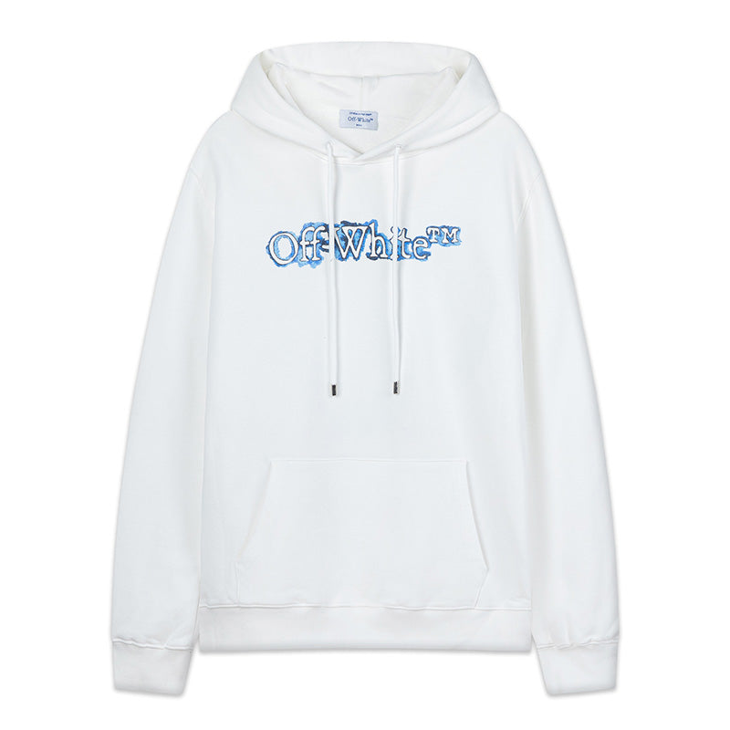 OFF-WHITE Barber Pole Logo Skate Hoodie