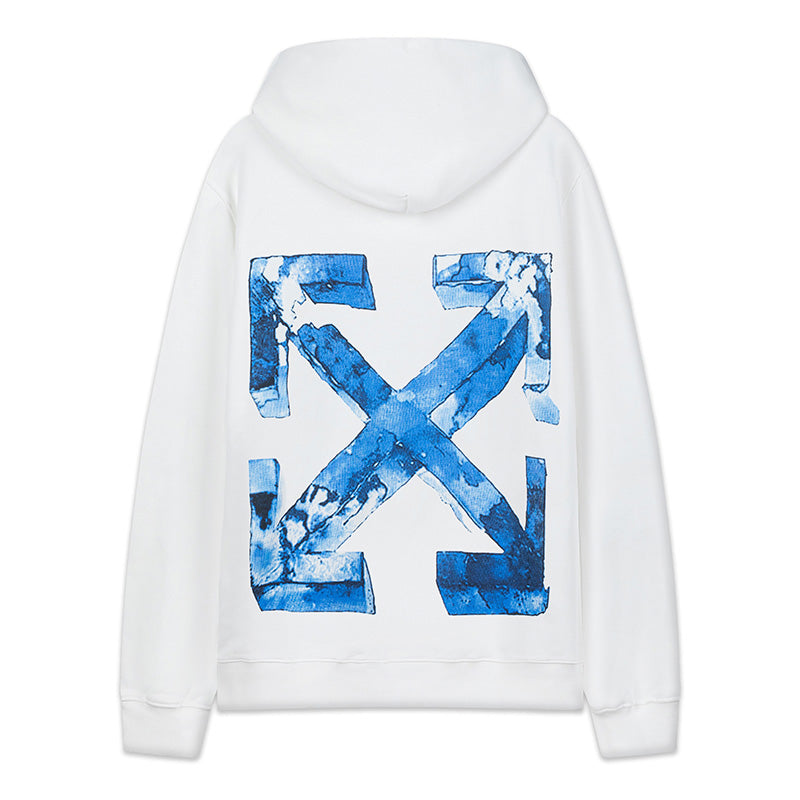 OFF-WHITE Barber Pole Logo Skate Hoodie