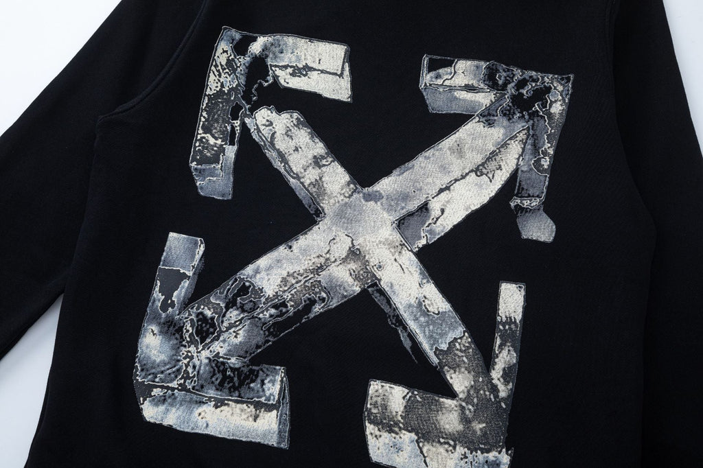 OFF-WHITE Barber Pole Logo Skate Hoodie