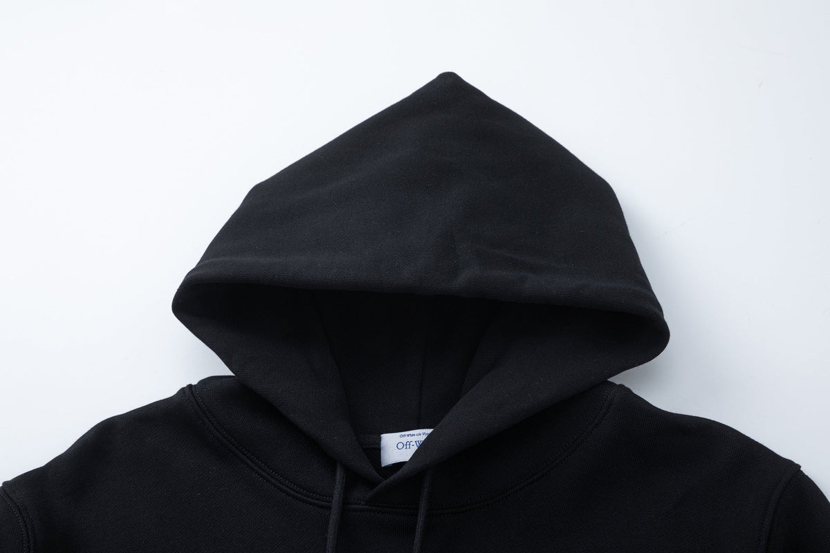 OFF-WHITE Barber Pole Logo Skate Hoodie