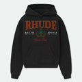 RHUDE Bay of Angels Yacht Club Graphic Hoodie – Black