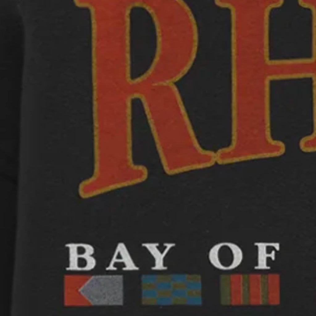 RHUDE Bay of Angels Yacht Club Graphic Hoodie – Black