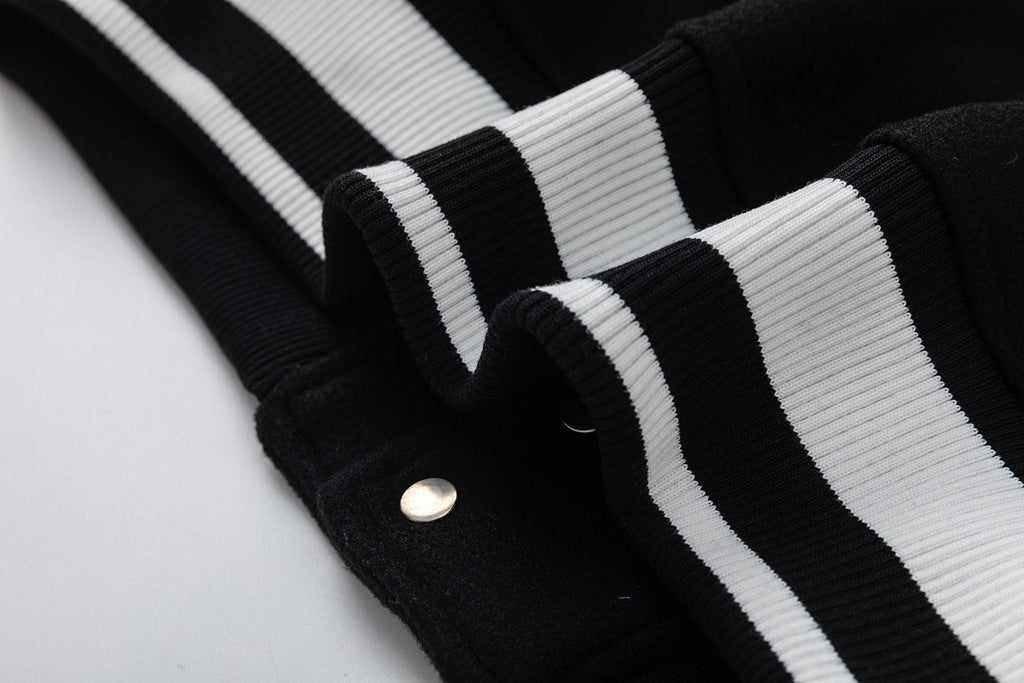 OFF-WHITE Croco Leather Wool Varsity Jacket