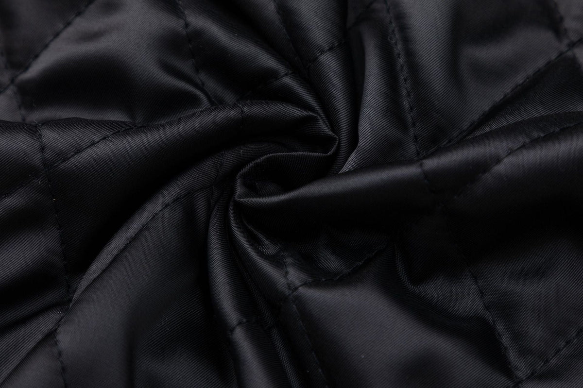 Off-White Logo Embroidered Jacket – Loose Hip Hop Streetwear (Black)