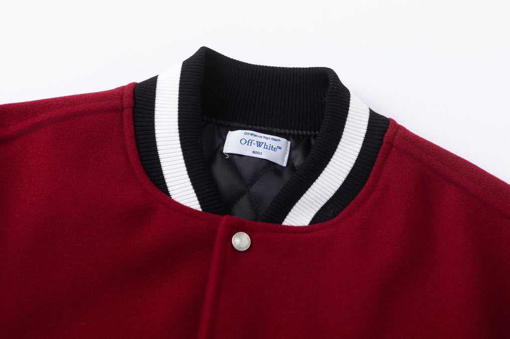 Off-White Logo Embroidered Jacket – Loose Hip Hop Streetwear
