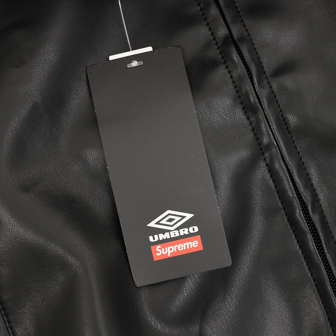Supreme x Umbro Week 4 Leather Track Jacket (Black)