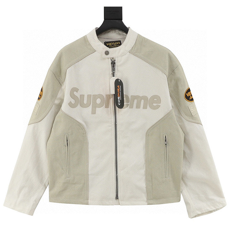 Supreme x Vanson Leathers Cordura Cotton Jacket (White)