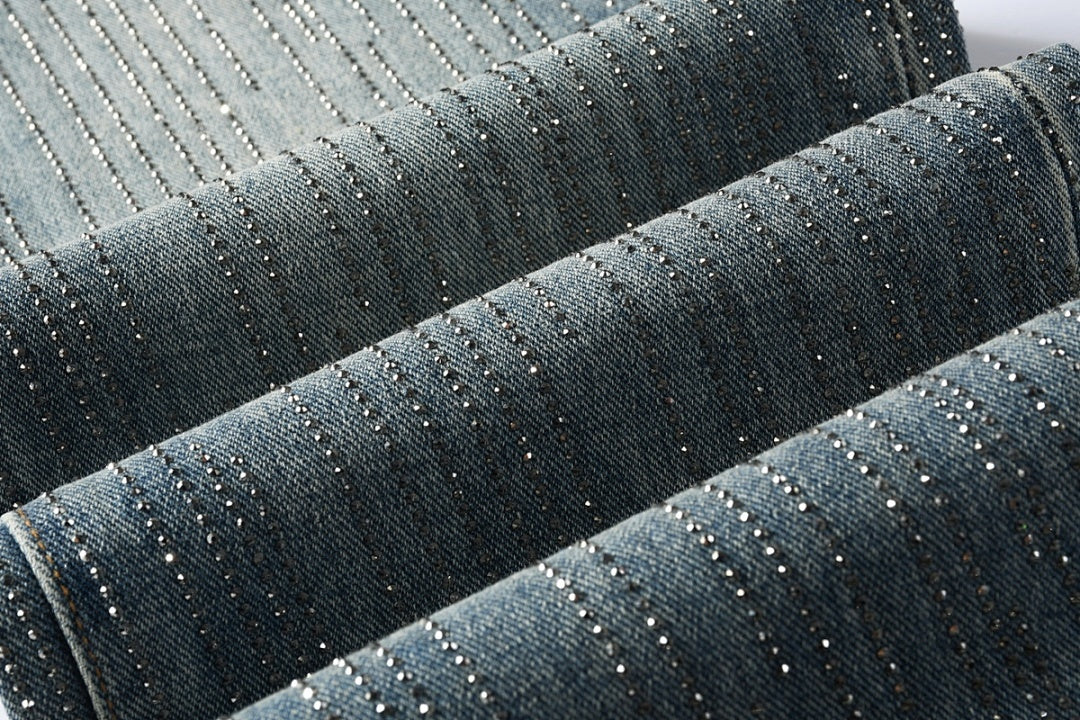 Purple Brand Skinny Jeans #9140 – Destroyed Crystal Diamond Denim