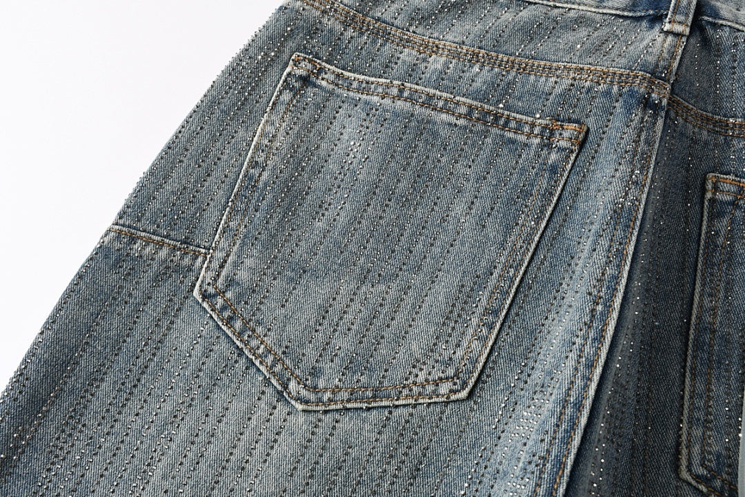 Purple Brand Skinny Jeans #9140 – Destroyed Crystal Diamond Denim