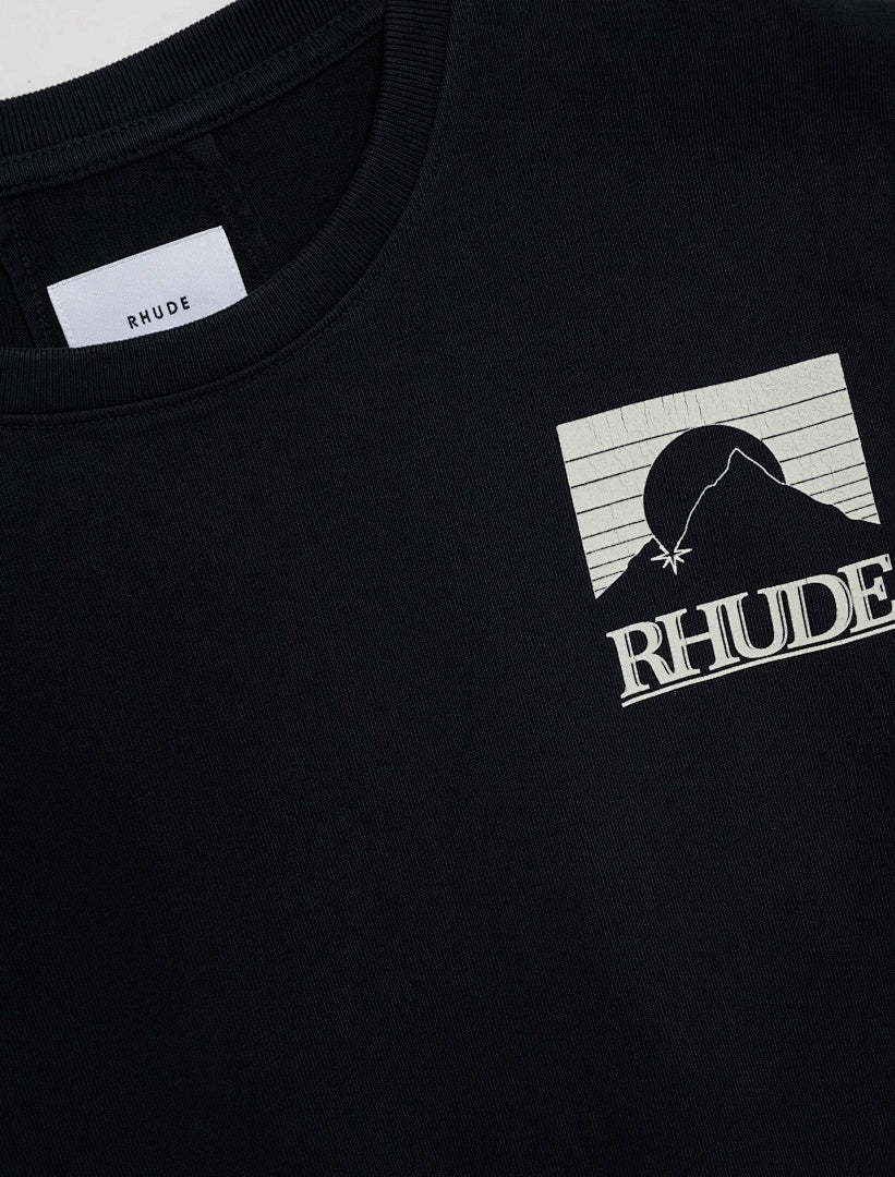 RHUDE Go To Heaven Graphic T-Shirt – Black / White