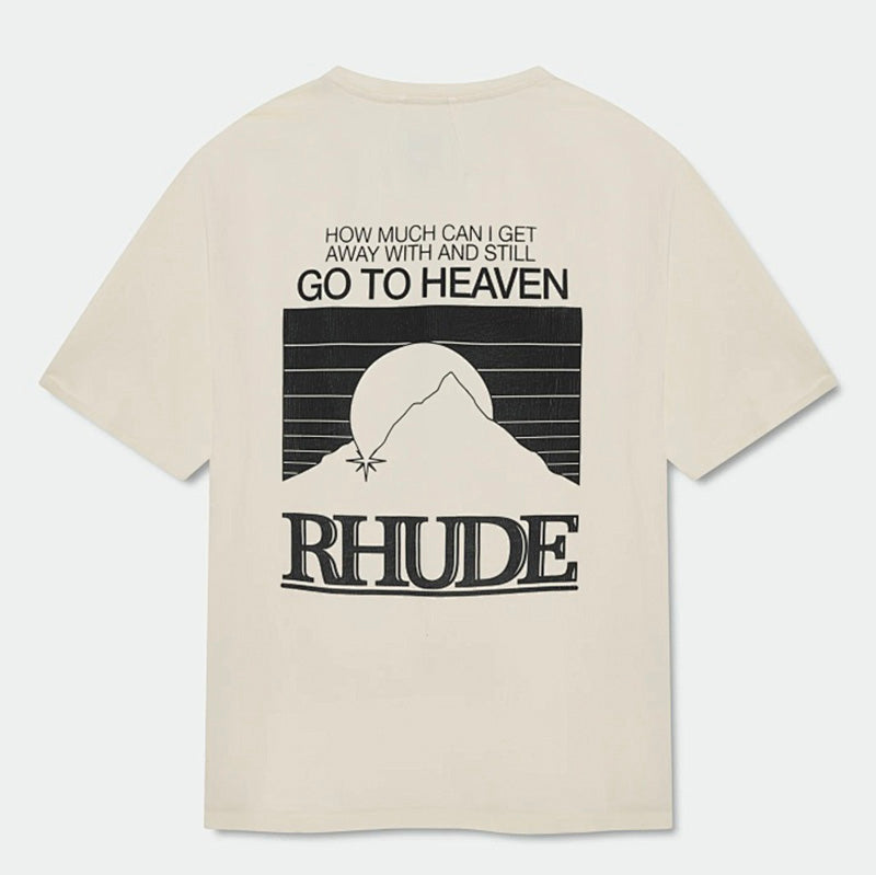 RHUDE Go To Heaven Graphic T-Shirt – Black / White