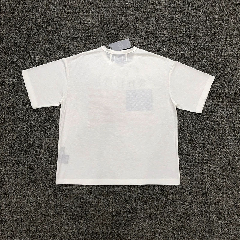 RHUDE USA Flag Slub Tee – White