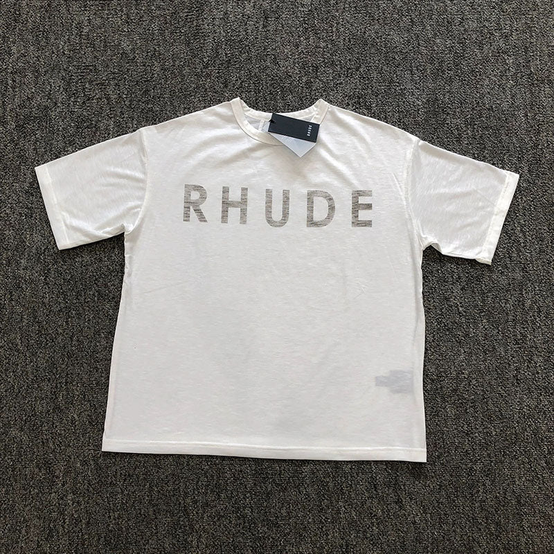 RHUDE Distressed-Effect T-Shirt – White