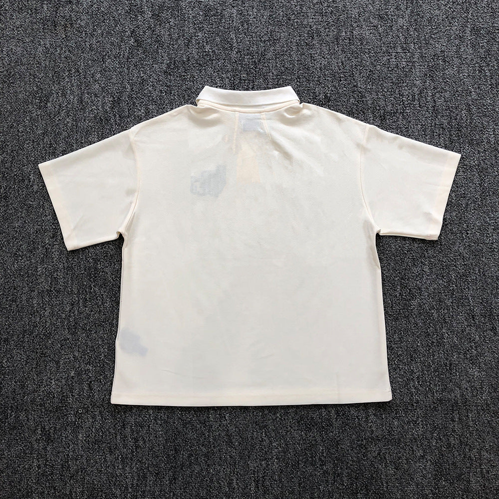 RHUDE Boxy Cotton-Piqué Polo Shirt – Off-White