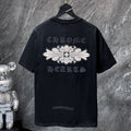 Chrome Hearts Gothic Logo Fleur Cross Ornament Tee – Black