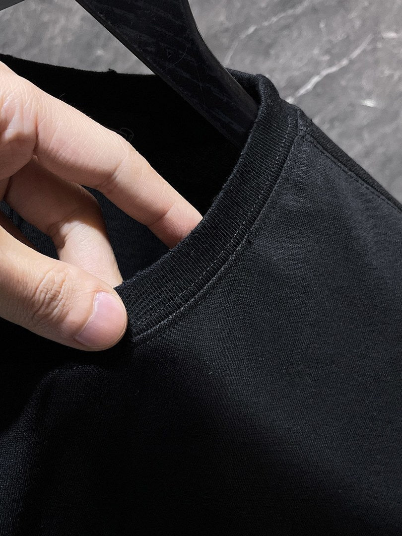 Chrome Hearts Tone-on-Tone Crest Embroidered Tee – Black