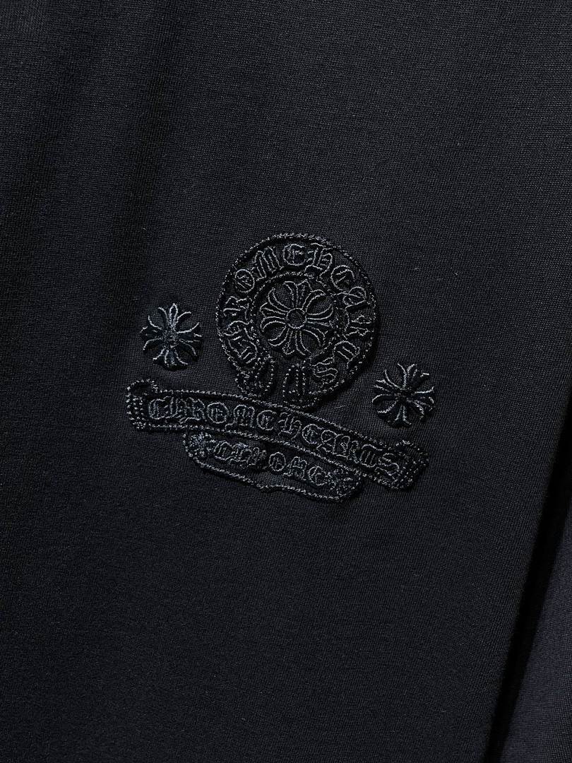 Chrome Hearts Tone-on-Tone Crest Embroidered Tee – Black
