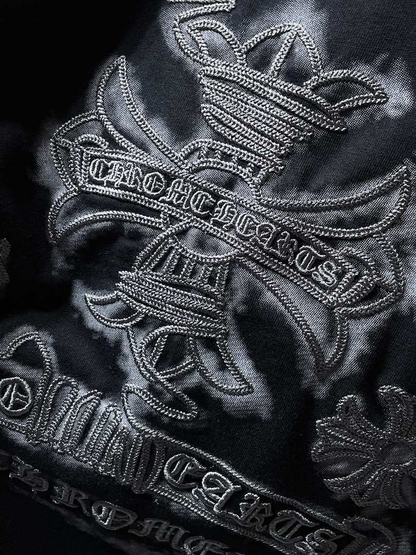 Chrome Hearts Crown Scepter Crest Embroidered Tee – Black