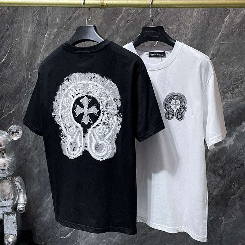 Chrome Hearts Horseshoe Cross Graphic Tee – White