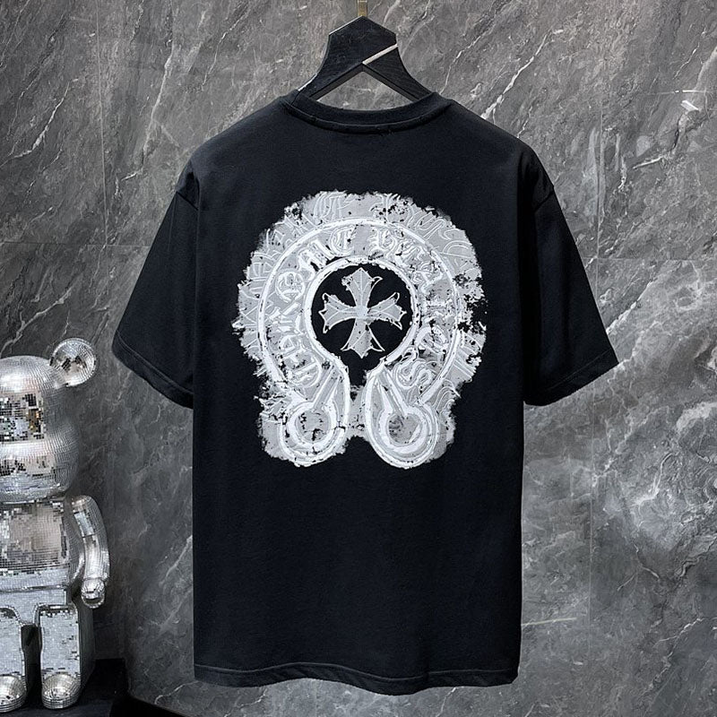 Chrome Hearts Horseshoe Cross Graphic Tee – Black
