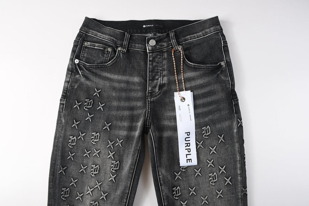 Purple Brand Skinny Jeans #9153 – Destroyed Crystal Diamond Denim
