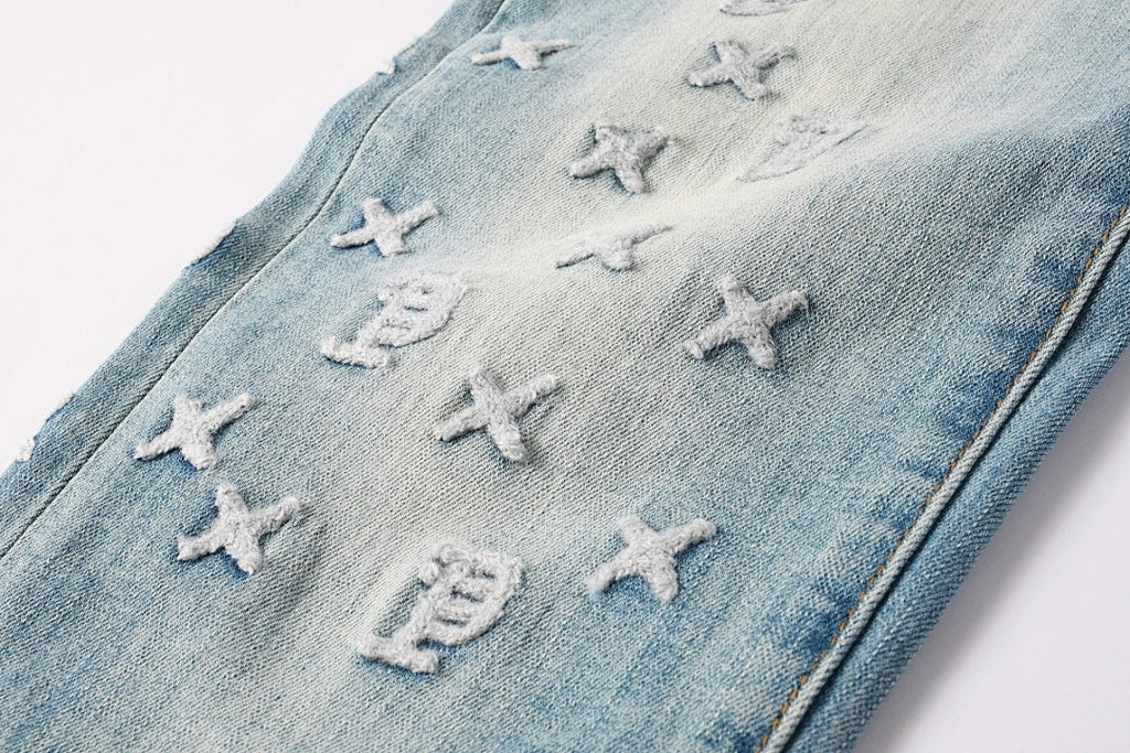 Purple Brand Skinny Jeans #9152 – Destroyed Crystal Diamond Denim