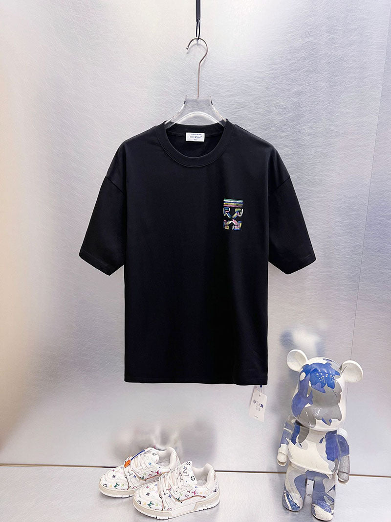 Off-White Brush Arrow Skate T-Shirt — White / Black / Blue