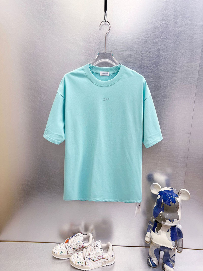 Off-White Big Off Diag Skate T-Shirt — Cyan / White / Black