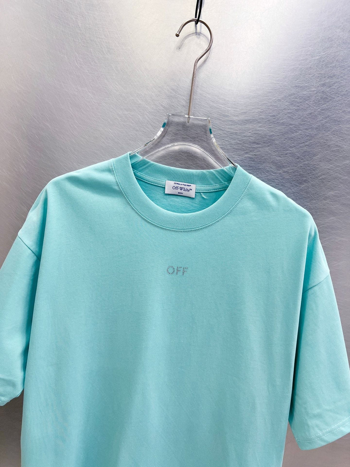 Off-White Big Off Diag Skate T-Shirt — Cyan / White / Black