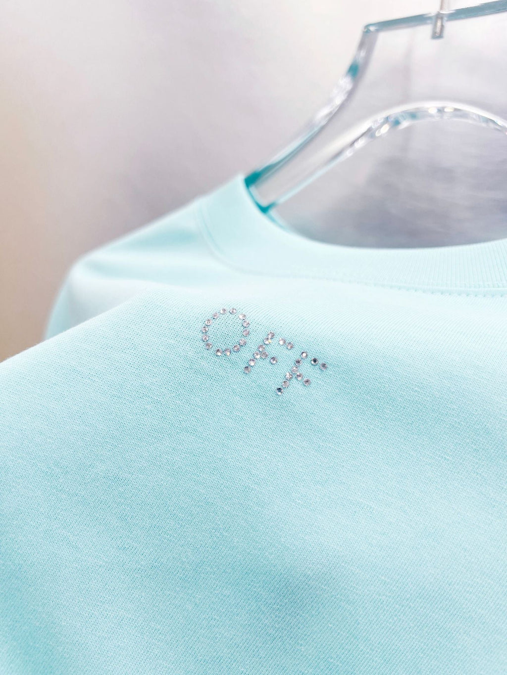 Off-White Big Off Diag Skate T-Shirt — Cyan / White / Black