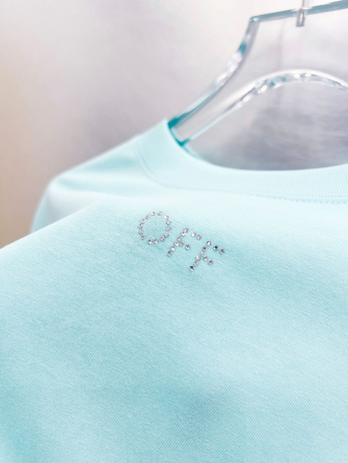 Off-White Big Off Diag Skate T-Shirt — Cyan / White / Black