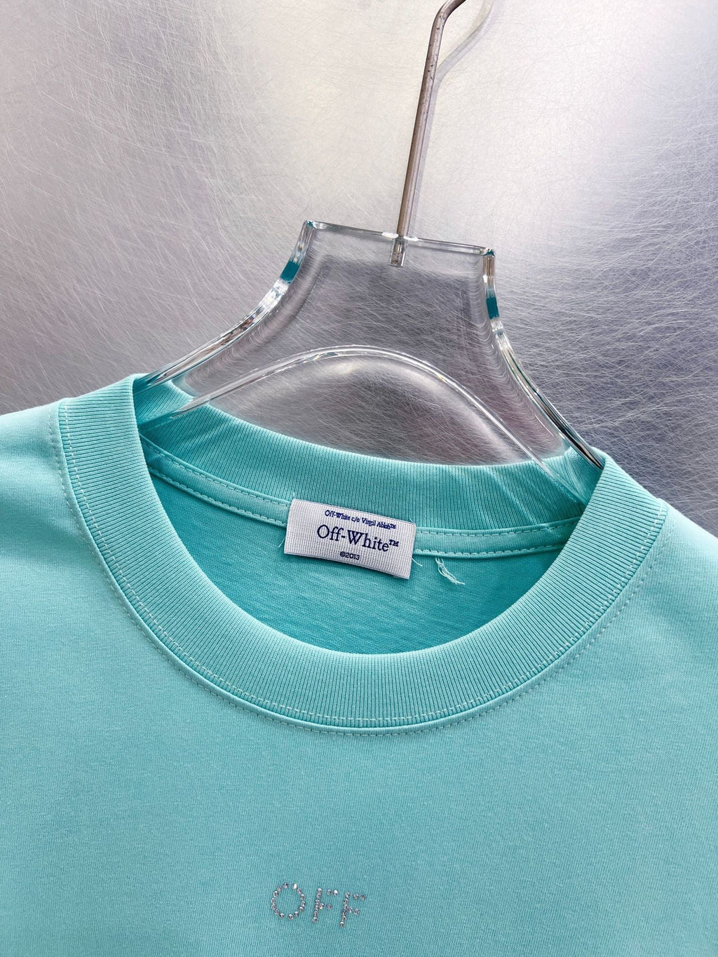 Off-White Big Off Diag Skate T-Shirt — Cyan / White / Black