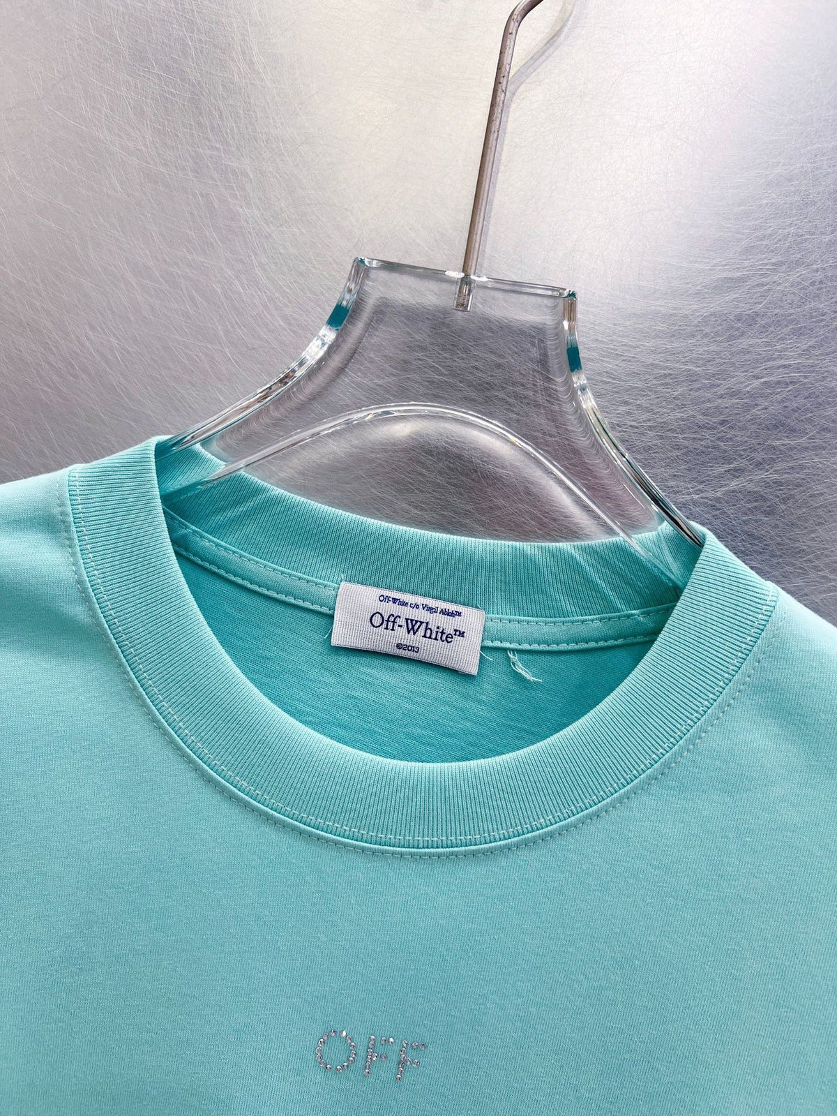 Off-White Big Off Diag Skate T-Shirt — Cyan / White / Black