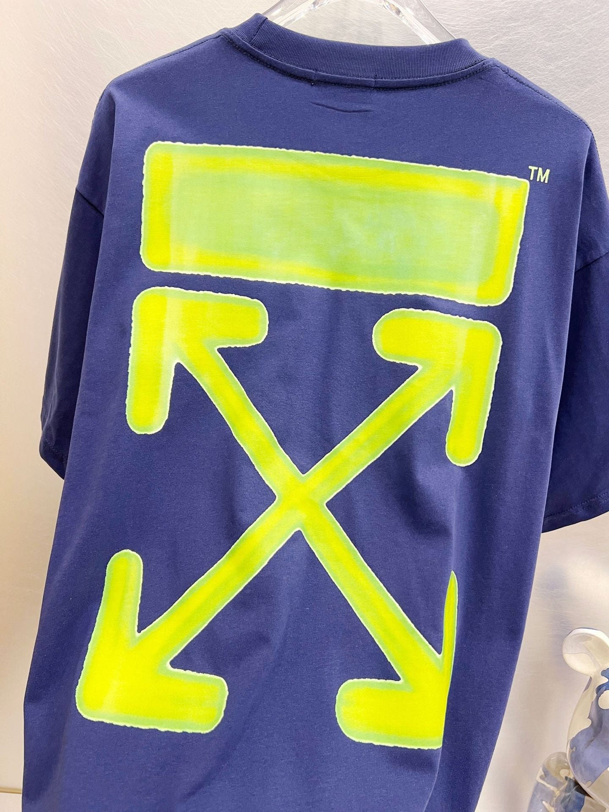 Off-White Diag Spray T-Shirt — White / Blue / Black