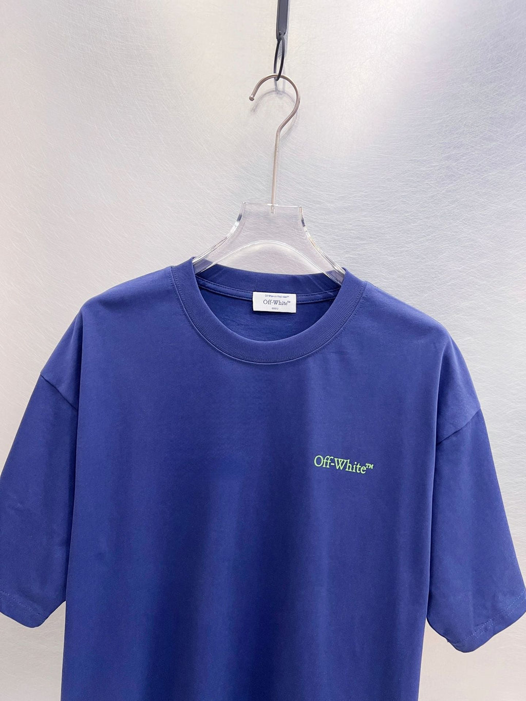Off-White Diag Spray T-Shirt — White / Blue / Black