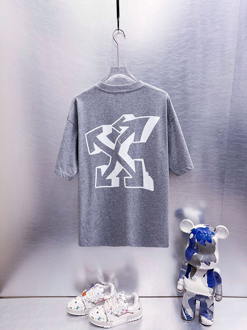 Off-White Arrow Print T-Shirt — Grey / White / Black