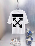 Off-White Arrow Print T-Shirt — White / Black / Cyan