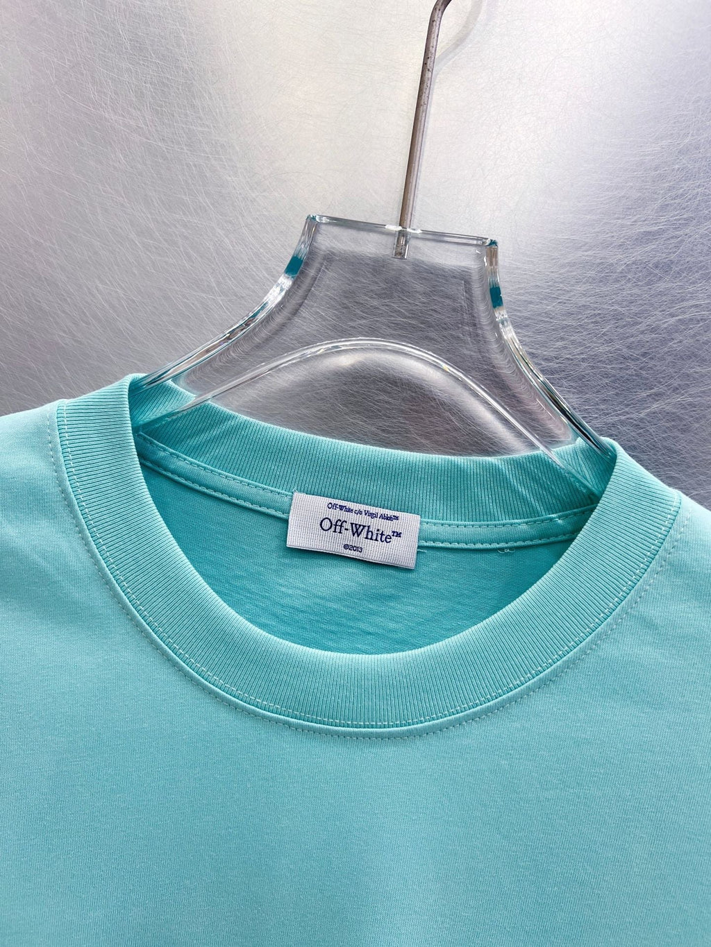 Off-White Arrow Print T-Shirt — White / Black / Cyan