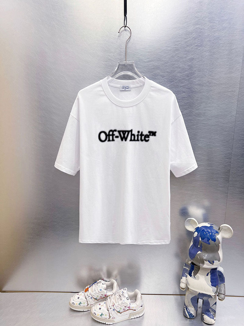 Off-White Diag Spray Tee — Grey / White / Black