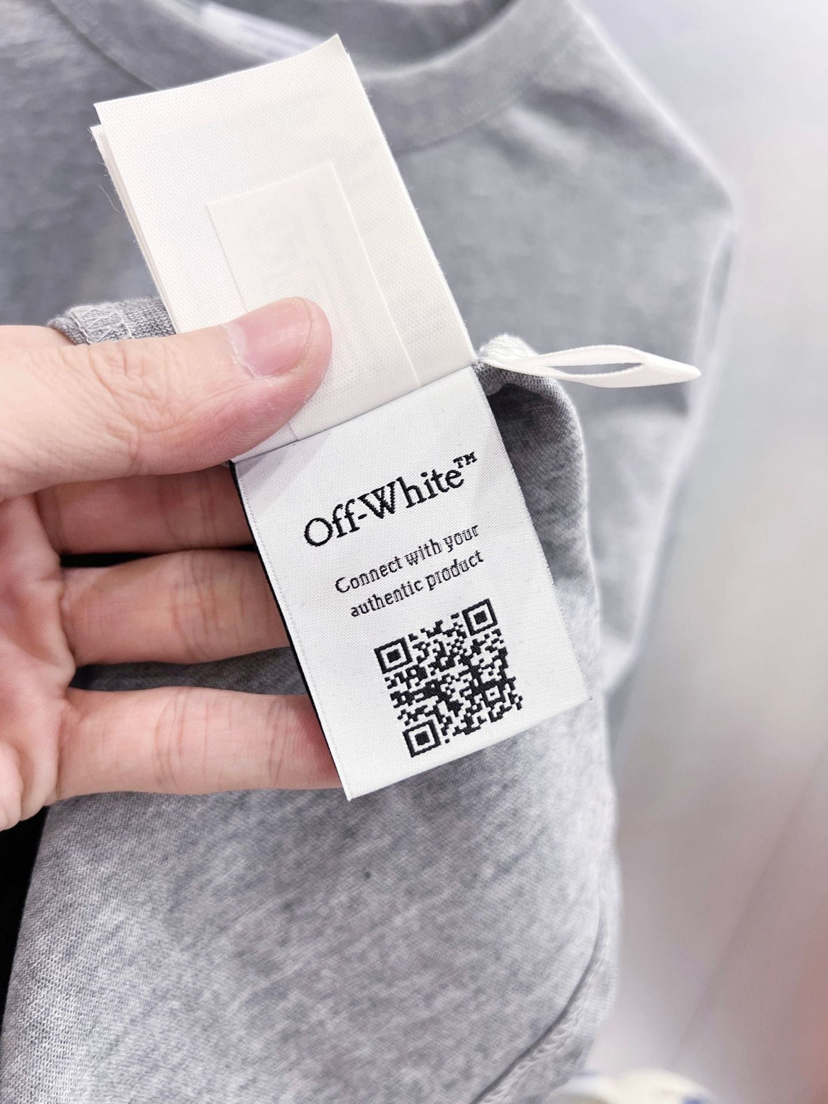 Off-White Diag Spray Tee — Grey / White / Black