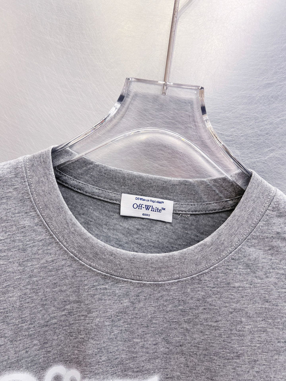 Off-White Diag Spray Tee — Grey / White / Black