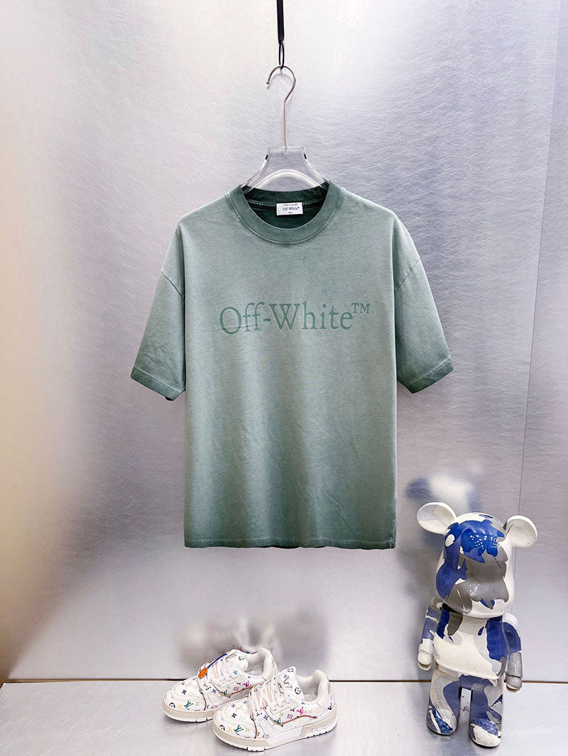 Off-White Laundry Skate Logo Tee — Matcha Green / Light Apricot