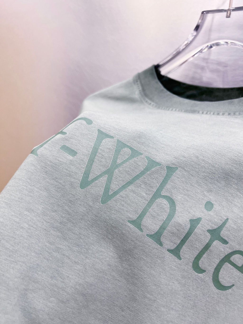 Off-White Laundry Skate Logo Tee — Matcha Green / Light Apricot