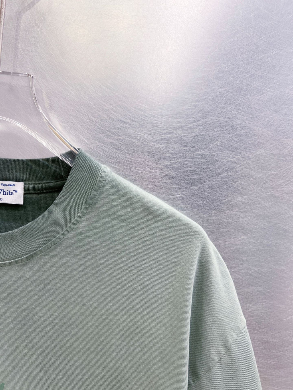 Off-White Laundry Skate Logo Tee — Matcha Green / Light Apricot