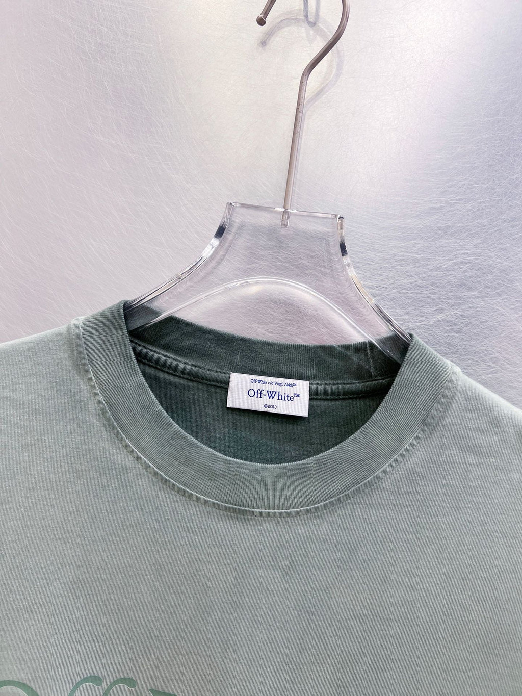 Off-White Laundry Skate Logo Tee — Matcha Green / Light Apricot