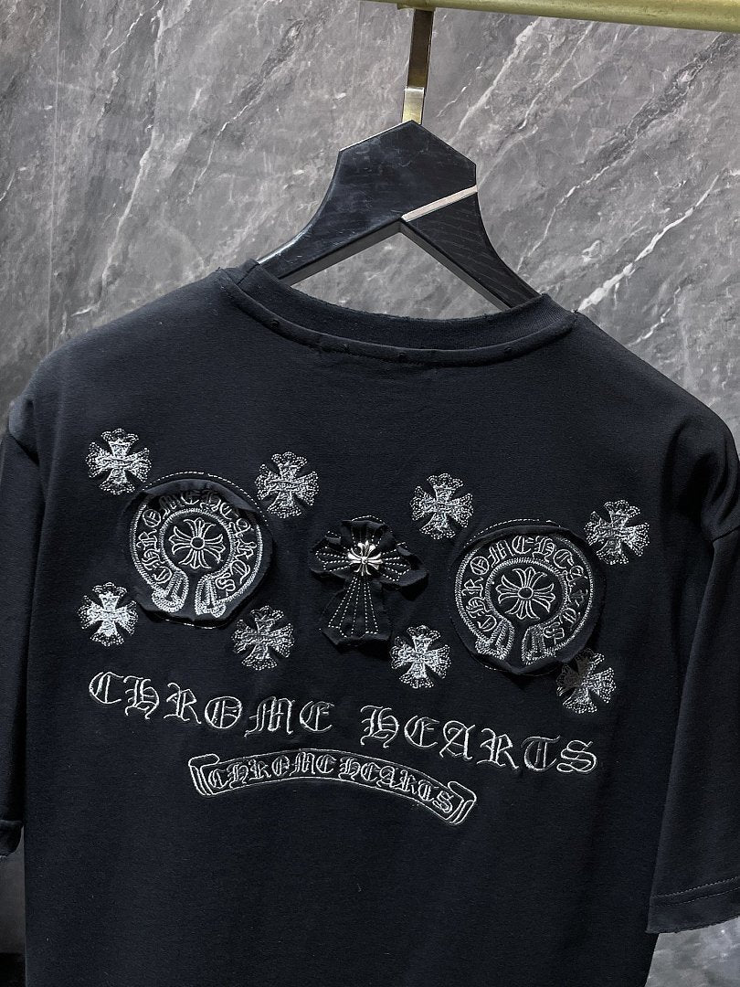 Chrome Hearts Graphic T-Shirt – Black Vintage Wash Cotton Tee