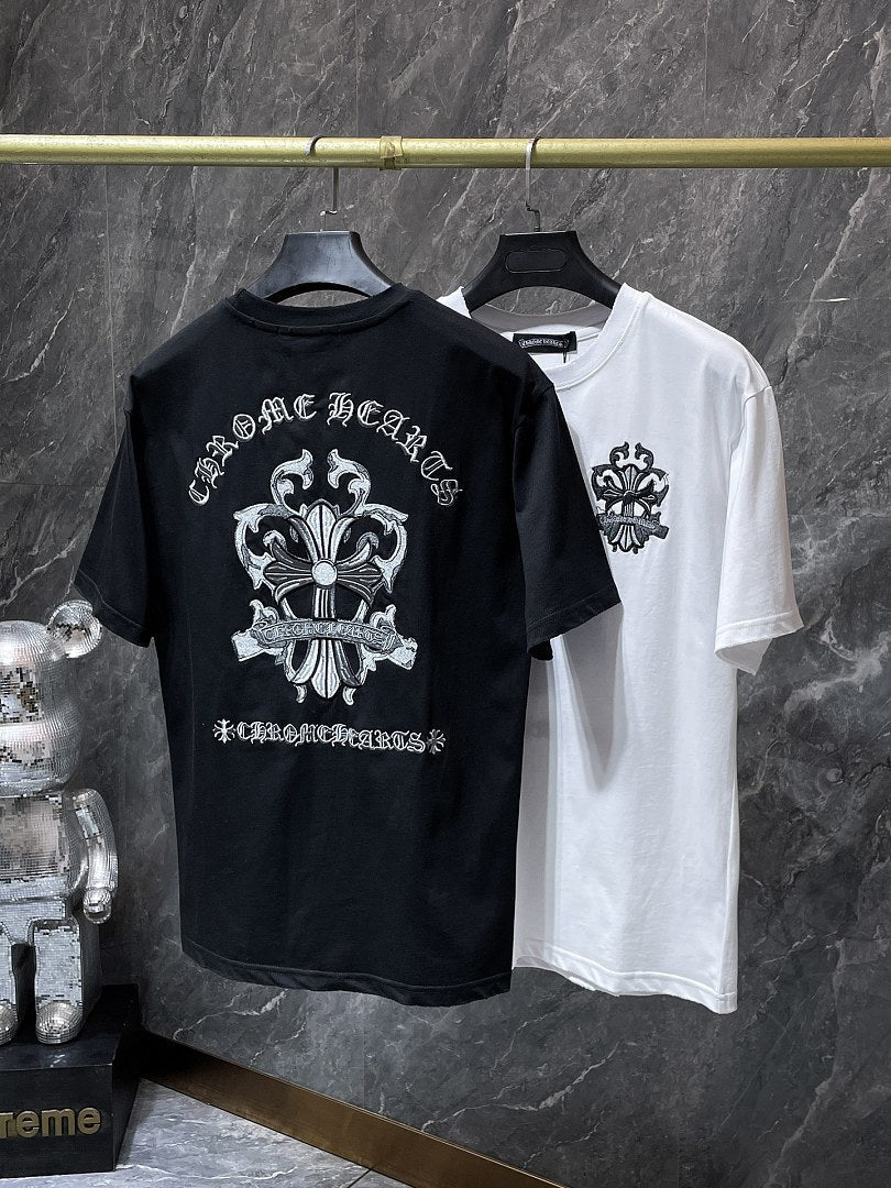 Chrome Hearts Gothic Cross Graphic T-Shirt | Black