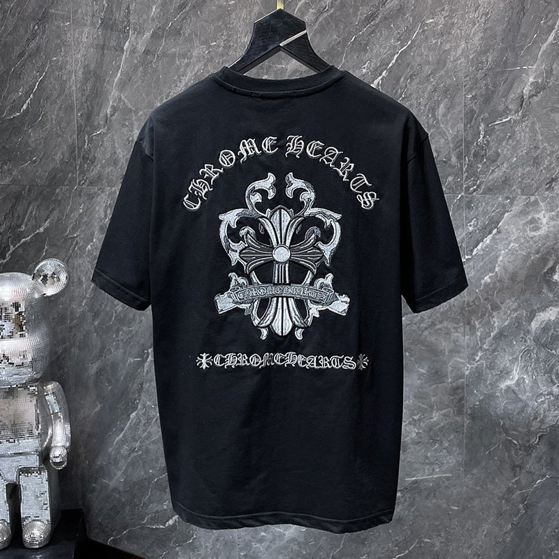 Chrome Hearts Gothic Cross Graphic T-Shirt | Black